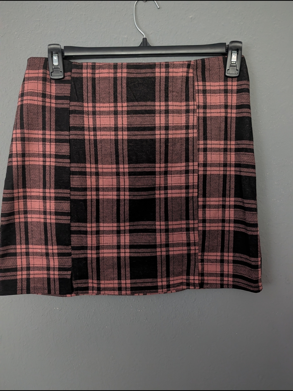 Girls' Pink and Black Plaid Skirt - Classic A-Line